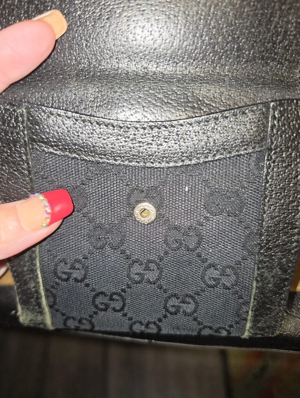 Vintage Gucci GG Monogram Canvas Compact Wallet